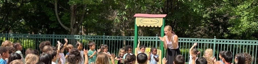 Students dancing outside